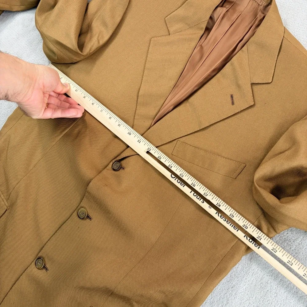 Vintage Brioni Nomentano Blazer Jacket Sport Coat Brown Cashmere Silk Men 42L